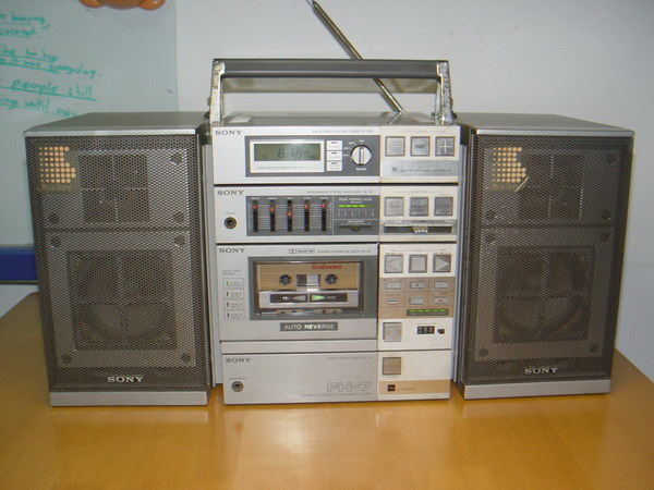 วิทยุ-เทป SONY FH-7 Compo รุ่นใหญ่โบราณ ใช้งานได้ปกติทั้งเทปและวิทยุ เสียงดีมาก ตัวใหญ่และหนัก