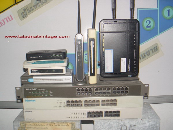 Switching hub Ethernet Lan ขายรวม 7 ตัว แถม โมเด็ม Router