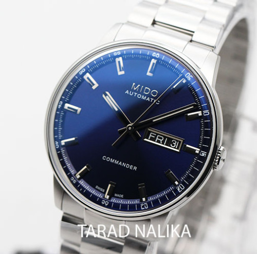 นาฬิกา MIDO Commander Datoday M021.430.11.041.00  sapphire Blue dial 40 mm. blue dial