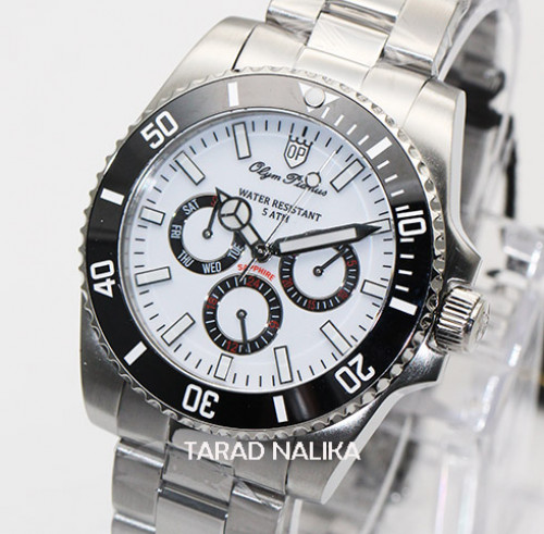 นาฬิกา Olym pianus sapphire submariner 899833G1-407 New Size 40 mm ขอบเซรามิค หน้าปัดขาว