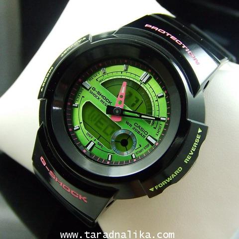 นาฬิกา CASIO G-SHOCK Protection AW-582SC-1ADR 2 ระบบ สีสดใส