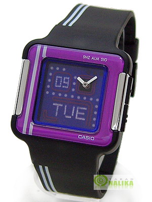 นาฬิกา CASIO poptone LCF-21-1DR สีดำม่วง