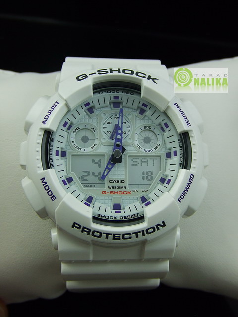 นาฬิกา CASIO G-shock GA-100A-7ADR White 2 ระบบใหม่ 1