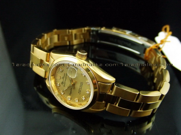 นาฬิกา Olym pianus lady sportmaster sapphire 89341L-403E เรือนทอง 4