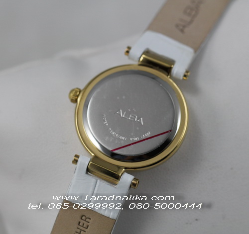 นาฬิกา ALBA modern ladies gold ARSY04X1 สายหนังขาว 3