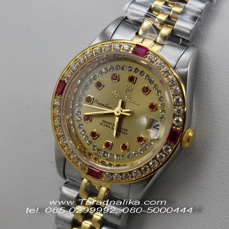 นาฬิกา Olym pianus Lady Crystal Shapphire T68322-403E สองกษัตริย์