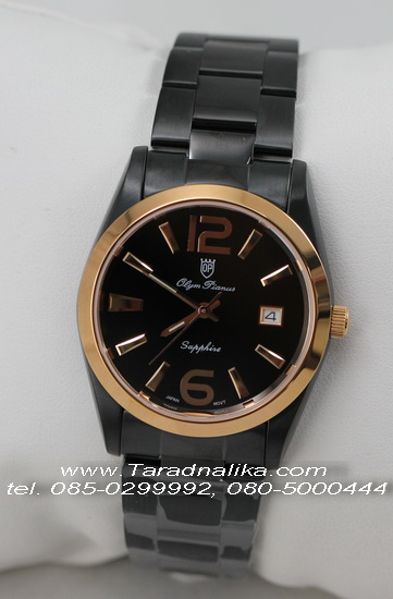 นาฬิกา Olym pianus sapphire Gent 8934m-630 black ip 1