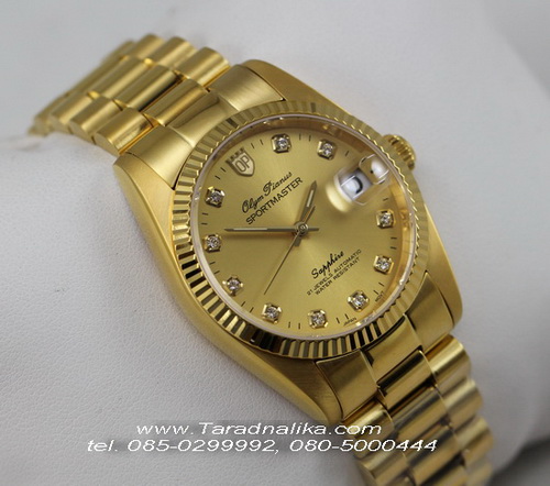นาฬิกา Olym pianus sportmaster Automatic sapphire T89322AM-306 เรือนทอง 2