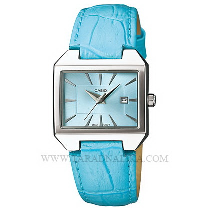 นาฬิกา CASIO lady LTP-1333L-2ADF สายหนังสีฟ้า