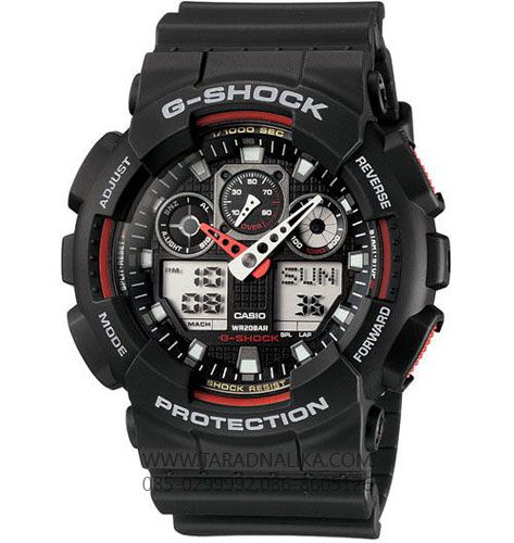 นาฬิกา CASIO G-shock GA-100-1A4DR  2 ระบบใหม่ (ประกัน cmg)