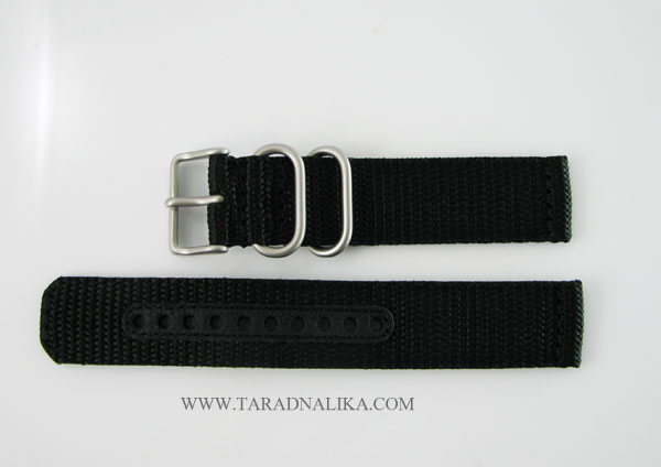 สายผ้า SEIKO millitary ขนาด 20 มม. สีดำ 301D1AL
