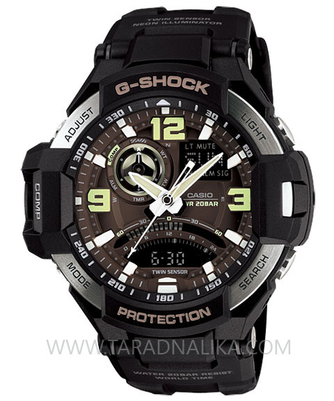 นาฬิกา G-Shock Gravity GA-1000-1BDR ระบบเข็มทิศ แสดงอุณหภูมิ