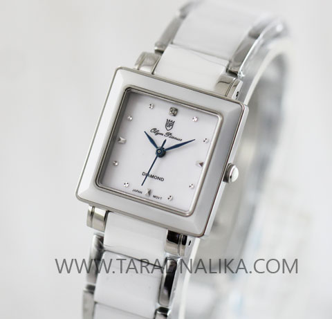 นาฬิกาข้อมือ Olym Pianus Sapphire Ceramic 8275L-601 เซรามิคขาว