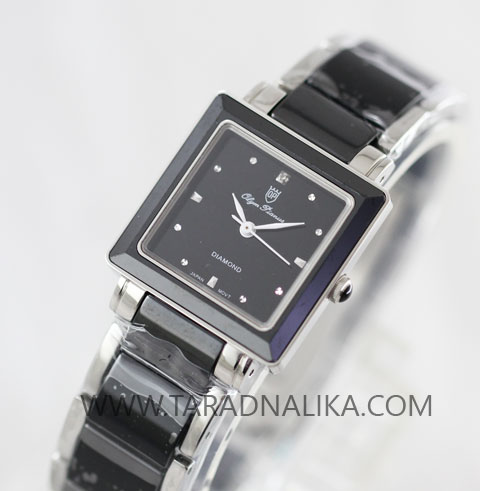 นาฬิกาข้อมือ Olym Pianus Sapphire Ceramic 8275L-601 เซรามิคดำ