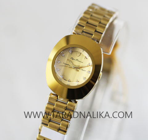 นาฬิกา Olym pianus Lady sapphire 5217-601 เรือนทอง หน้าปัดทอง