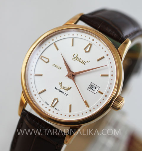 นาฬิกา Ogival classic automatic pinkgold สายหนัง 1929A-24AGR
