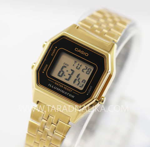 นาฬิกา CASIO LA680WGA-1DF เรืือนทองดิจิตอลใหม่