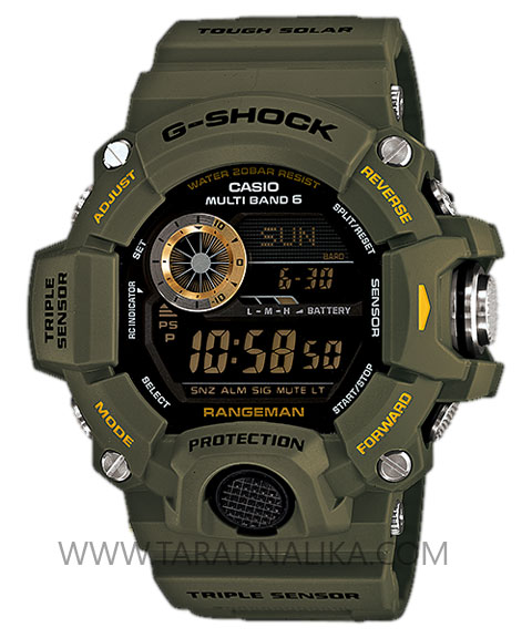 นาฬิกา G-Shock Rangeman GW-9400-3DR เข็มทิศ บอกอุณหภูมิ radio control (ประกันCMG)