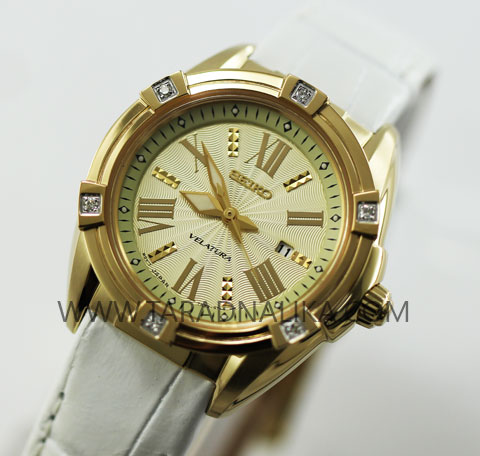 นาฬิกา SEIKO Velatura Diamond Lady gold SXDF54P1