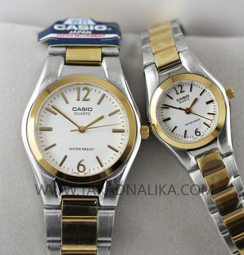 นาฬิกาคู่ ชายหญิง CASIO quartz MTP-1253SG-7AVDF และ LTP-1253SG-7AVDF