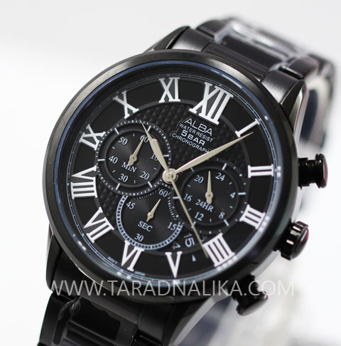 นาฬิกา ALBA Classic Sport Chronograph Gent AT3431X1 Black Ip