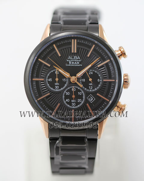 นาฬิกา ALBA Classic  Chronograph Gent AT3434X1 Black Ip 1
