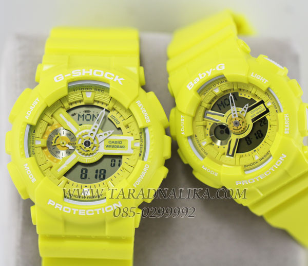 นาฬิกาคู่ G-Lover Yellow  GA-110BC-9ADR และ BA-110BC-9ADR