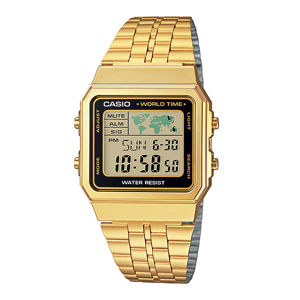 นาฬิกา CASIO digital worldtime A500WGA-1DF  เรือนทอง