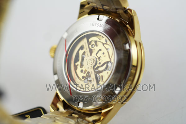 นาฬิกา Olym pianus automatic sapphire skeleton 990-15AG เรือนทอง 2