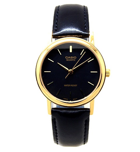 นาฬิกา CASIO Gent quartz MTP-1095Q-1A เรือนทอง สายหนัง