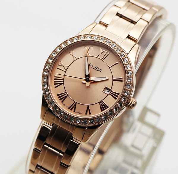 นาฬิกา ALBA modern ladies AH7N14X1 เรือนทอง pinkgold