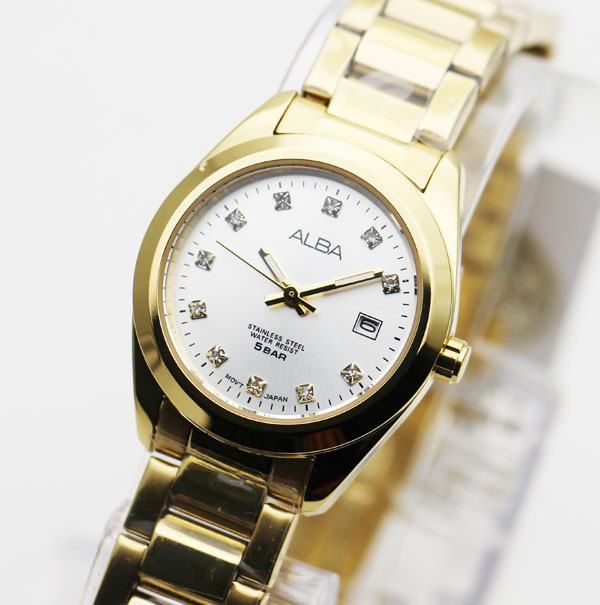 นาฬิกา ALBA modern ladies crystal AH7G18X1 เรือนทอง