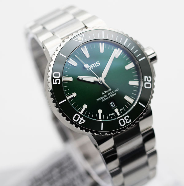 นาฬิกา Oris Aquis Date 73377304157 New Green dial 2