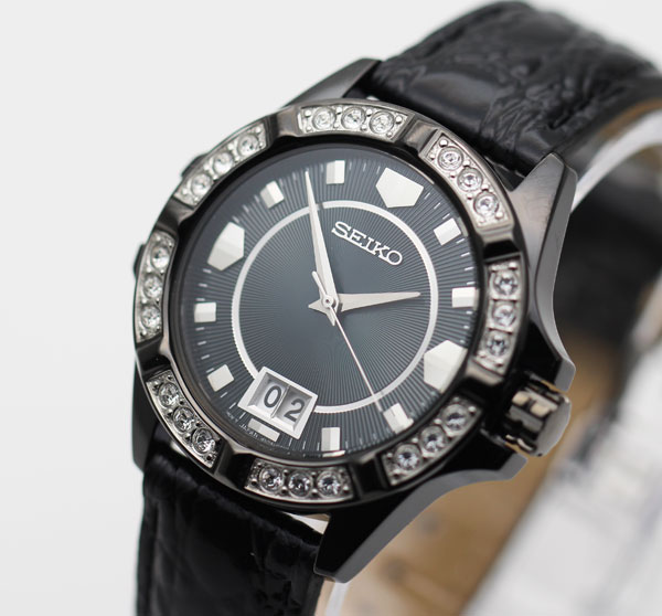 นาฬิกา SEIKO Lord crystal lady ควอทซ์ SUR805P1  สายหนัง