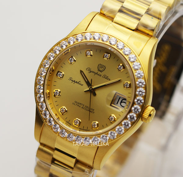 นาฬิกา Olympia star sapphire 893271-220 เรือนทอง