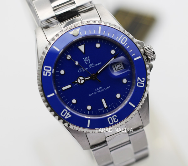 นาฬิกาข้อมือ Olym Pianus sapphire submariner 899831M-616 ขอบเซรามิคสีฟ้า 1
