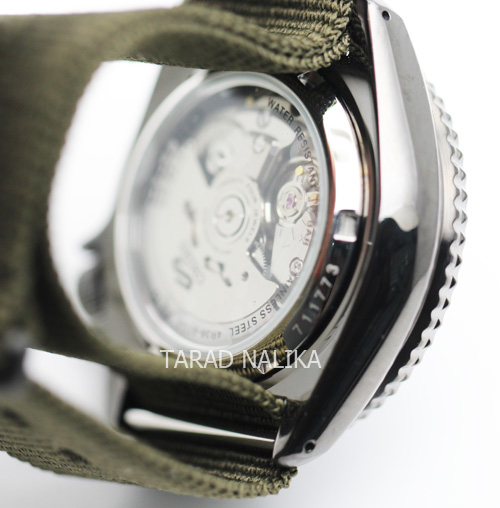 นาฬิกา SEIKO 5 Sports New Automatic SRPD65K4 (ฺ์Black) สายผ้าเขียว 3