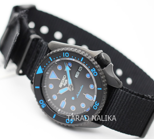 นาฬิกา SEIKO 5 Sports New Automatic SRPD81K1 (ฺ์BlackBlue) สายผ้า 2