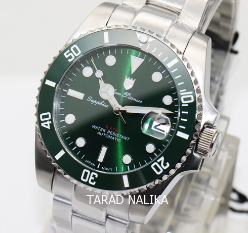 นาฬิกา Olym pianus Automatic submariner sapphire 899832AG-423 ขอบเซรามิคสีเขียว