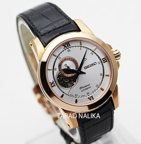 นาฬิกา SEIKO Premier Semi skeleton Automatic Classic SSA326J1 Pinkgold 1