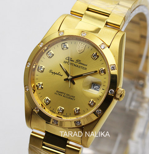นาฬิกา Olym pianus sportmaster sapphire 8934M-616 เรือนทอง  ขอบประดับพลอย หน้าทอง