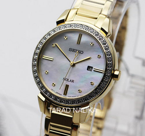 นาฬิกา SEIKO Solar Classic  Crystal lady SUT330P1 เรือนทอง