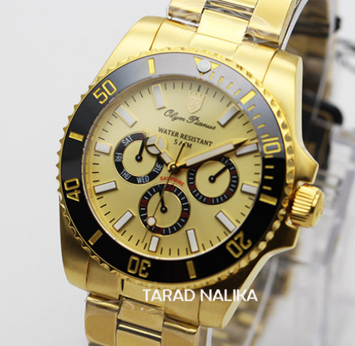 นาฬิกา Olym pianus sapphire submariner 899833G1-407 New Size 40 mm เรือนทอง หน้าปัดทอง