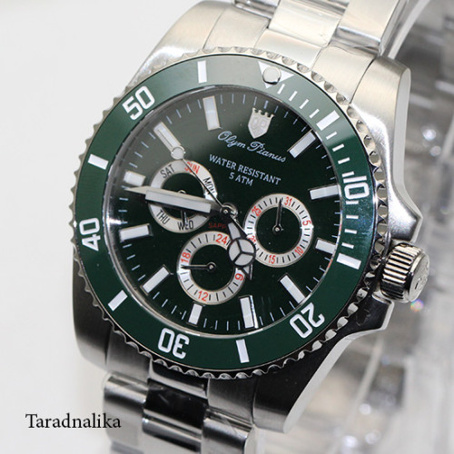 นาฬิกา Olym pianus sapphire submariner 899833G1-407 New Size 40 mm หน้าปัดเขียว