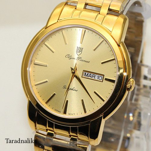 นาฬิกา Olym pianus Gent sapphire quartz 5688M-616 เรือนทอง