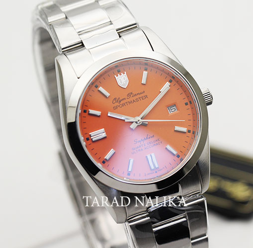 นาฬิกาข้อมือ  Olym Pianus sapphire sportmaster 89345M-616 หน้าปัดสีส้ม 1