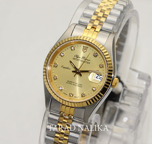 นาฬิกา Olym pianus lady sapphire sportmaster 28 มม. 6832L29-404E สองกษัตริย์  หน้าปัดทอง