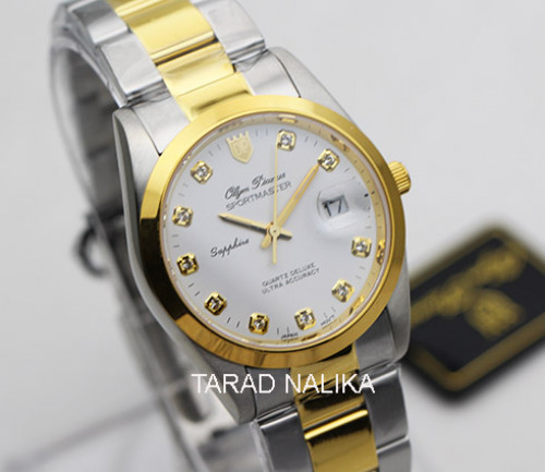 นาฬิกา Olym pianus sapphire 8934M-616 สองกษัตริย์  หน้าปัดขาว 1