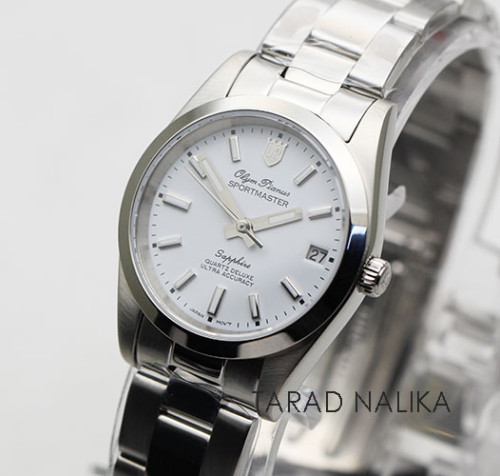 นาฬิกาข้อมือ  Olym Pianus sapphire sportmaster Lady 89345L-616  ผู้หญิง 30 มม. หน้าปัดขาว
