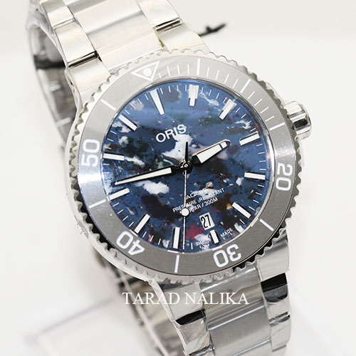 นาฬิกา Oris Aquis Date UpCycle 73377664150  41.5 mm. 1